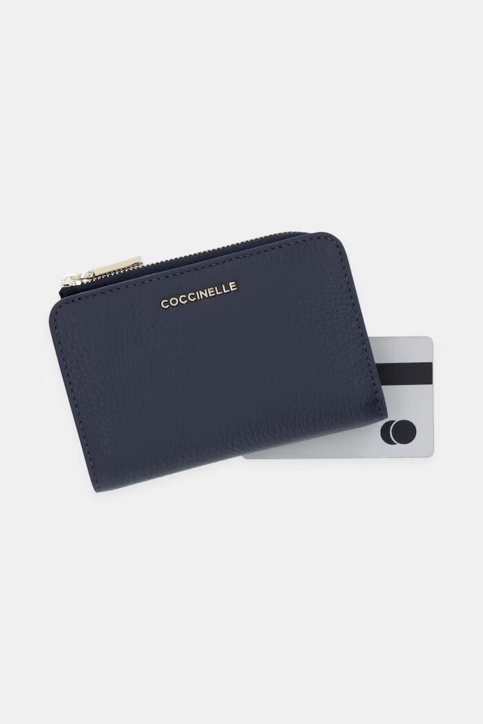 COCCINELLE портфейл дамски от кожа тъмносин E2 MW5 11 D1 01