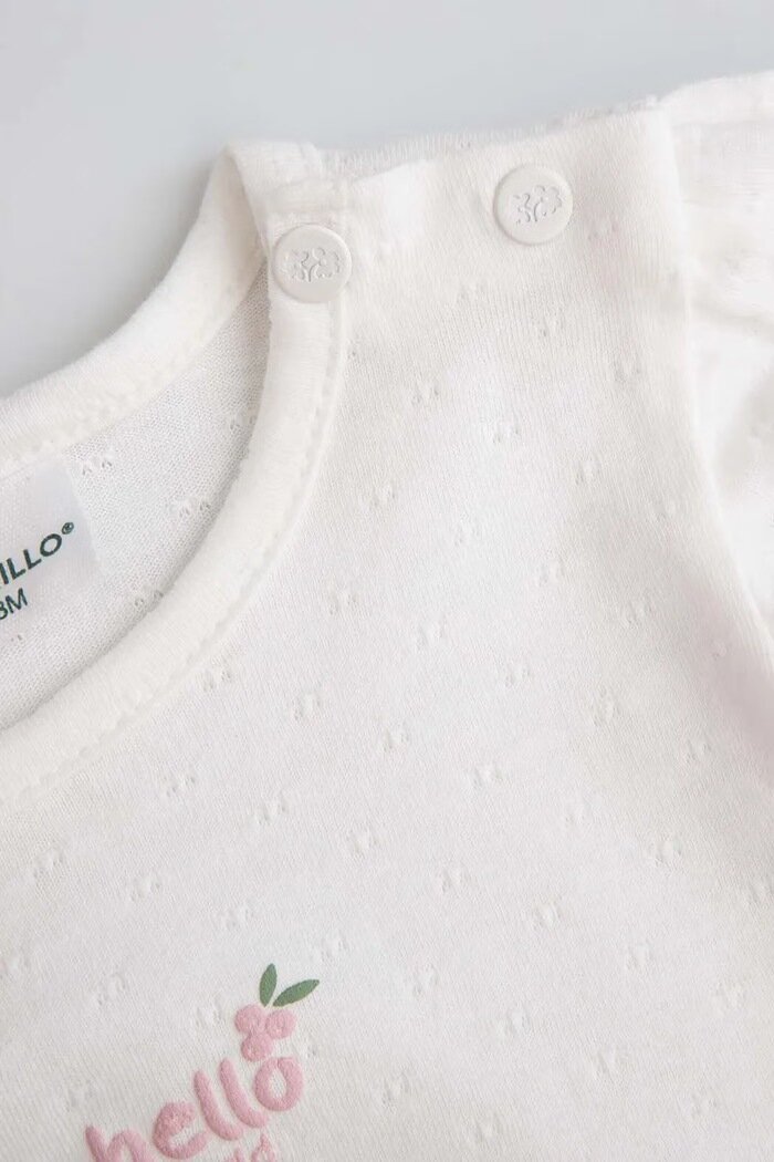 Coccodrillo боди за бебе от памук бежово FAIR FROST GIRL NEWBORN