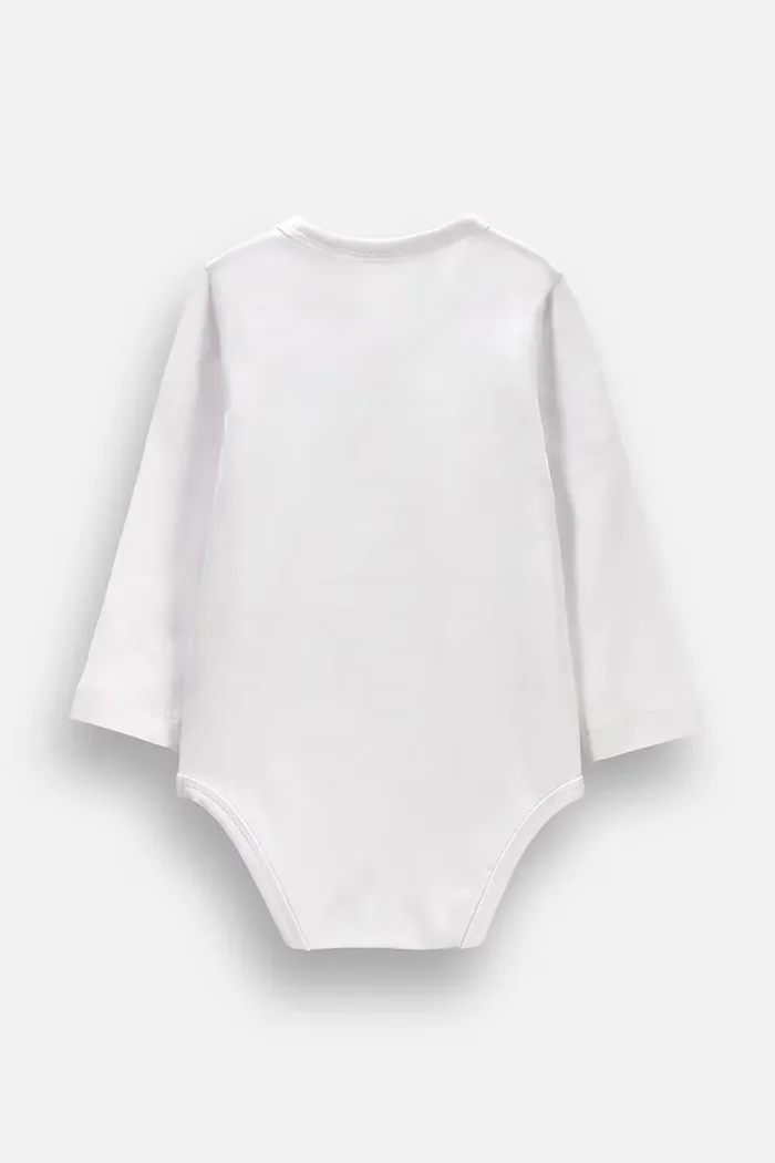 Coccodrillo боди за бебе от памук с еластан бяло FRIENDS FOREVER BOY NEWBORN