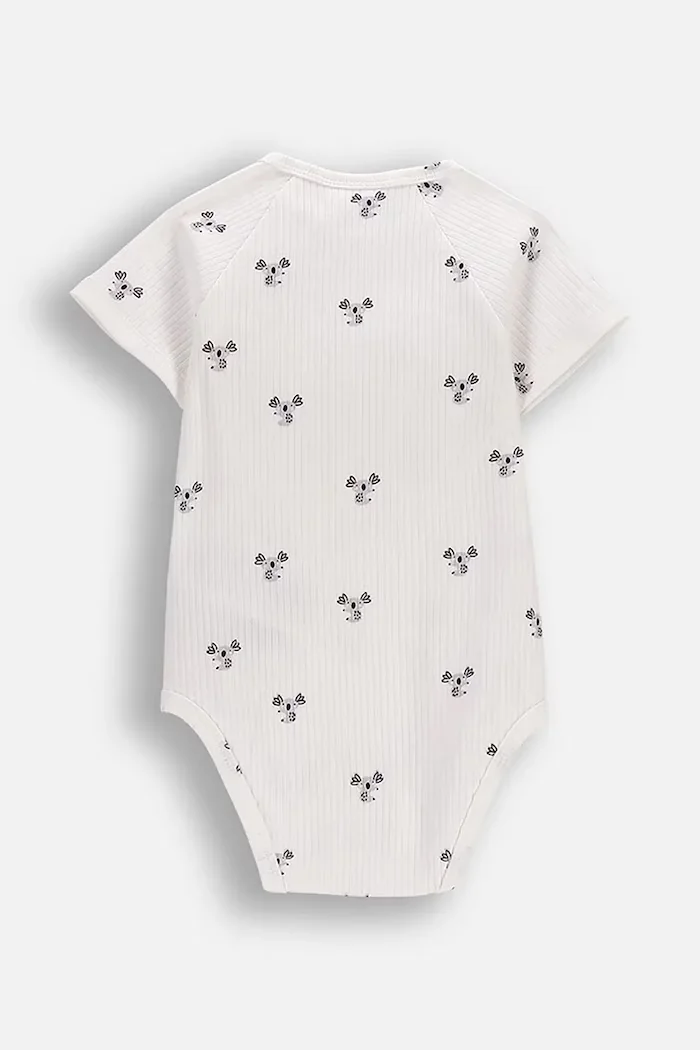 Coccodrillo боди за бебе с памук бежово SMILE UNISEX NEWBORN