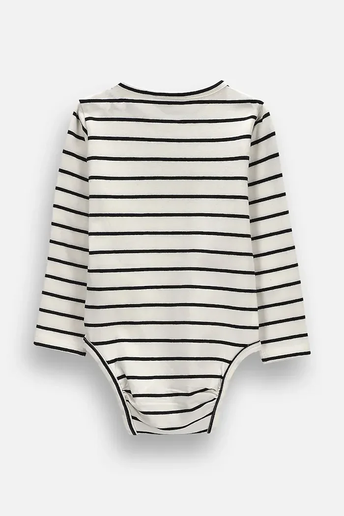 Coccodrillo боди за деца от памук с еластан бежово SMALL WONDER UNISEX NEWBORN