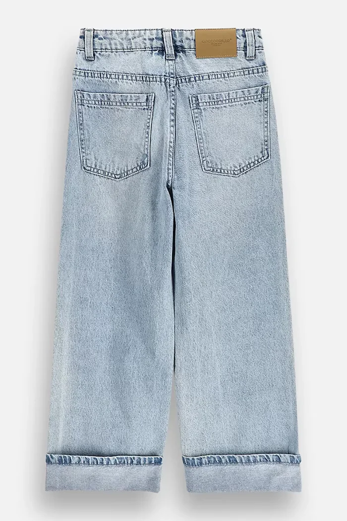 Coccodrillo дънки wide leg за деца сини COLLECTION JEANS GIRL