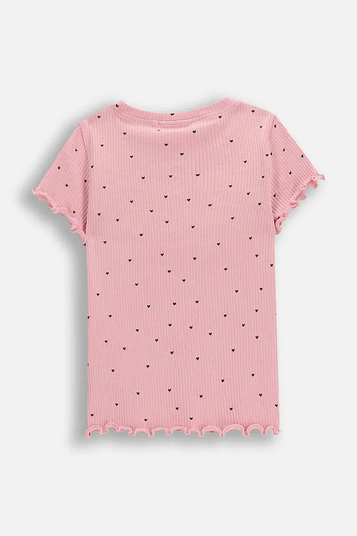 Coccodrillo Детска тениска в жълто HEARTS GIRL KIDS