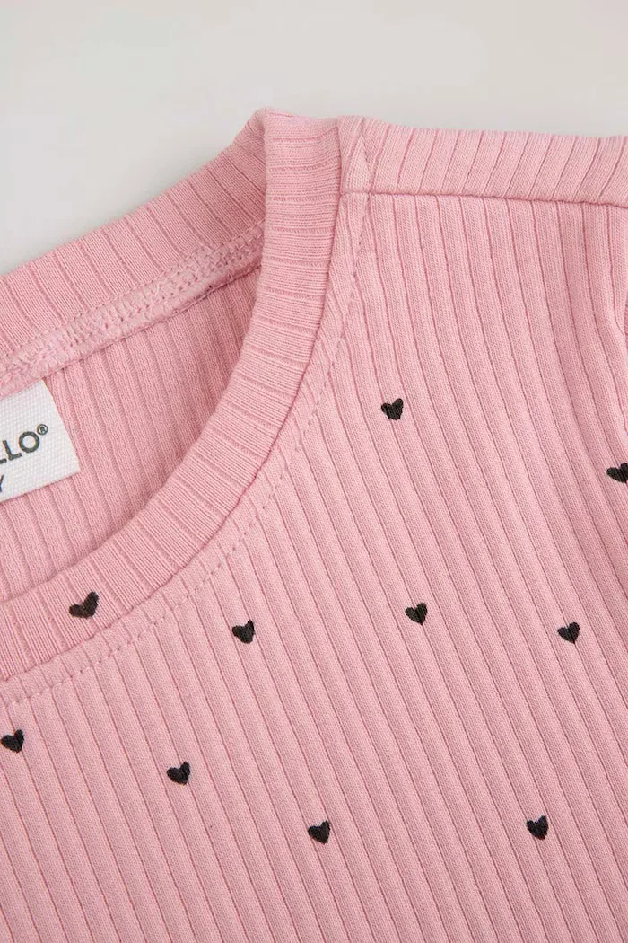 Coccodrillo Детска тениска в жълто HEARTS GIRL KIDS