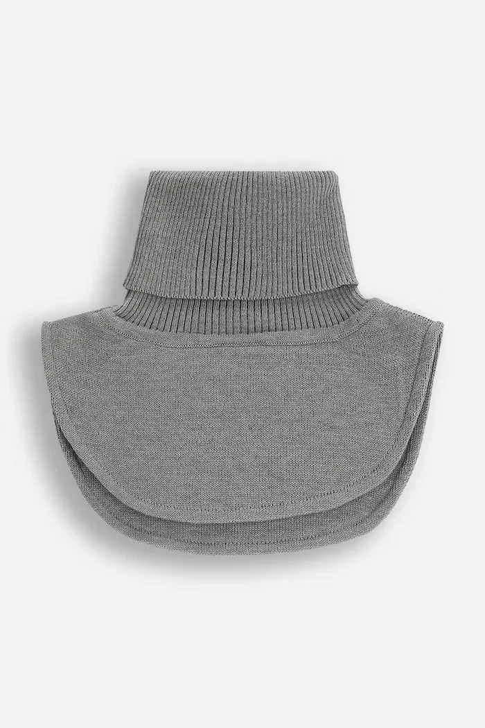 Coccodrillo Детски кръгъл шал в сиво с изчистен дизайн BASIC ACCESSORIES