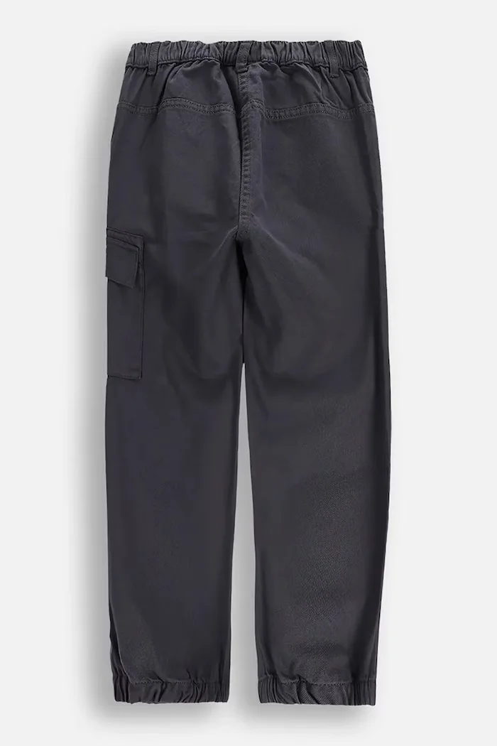 Coccodrillo Детски памучен панталон в сиво с изчистен дизайн WINTER COSY GRIL JUNIOR