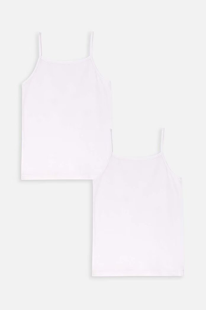 Coccodrillo Детски памучен топ (2 броя) в бяло BASIC UNDERWEAR