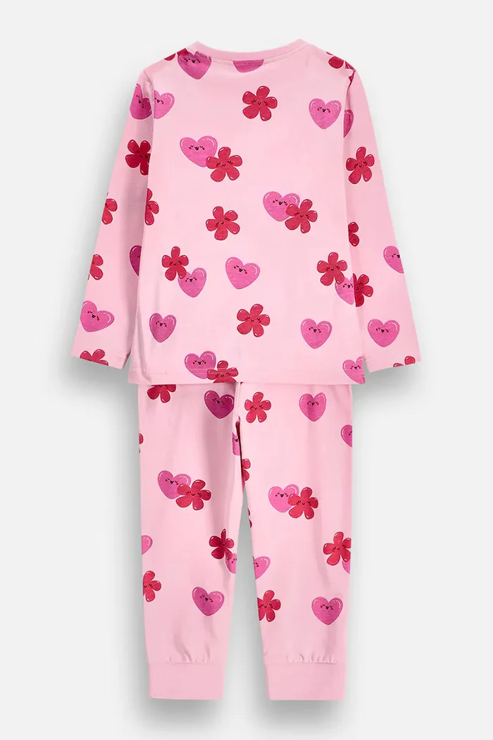 Coccodrillo пижама от две части за деца от памук розова PYJAMAS