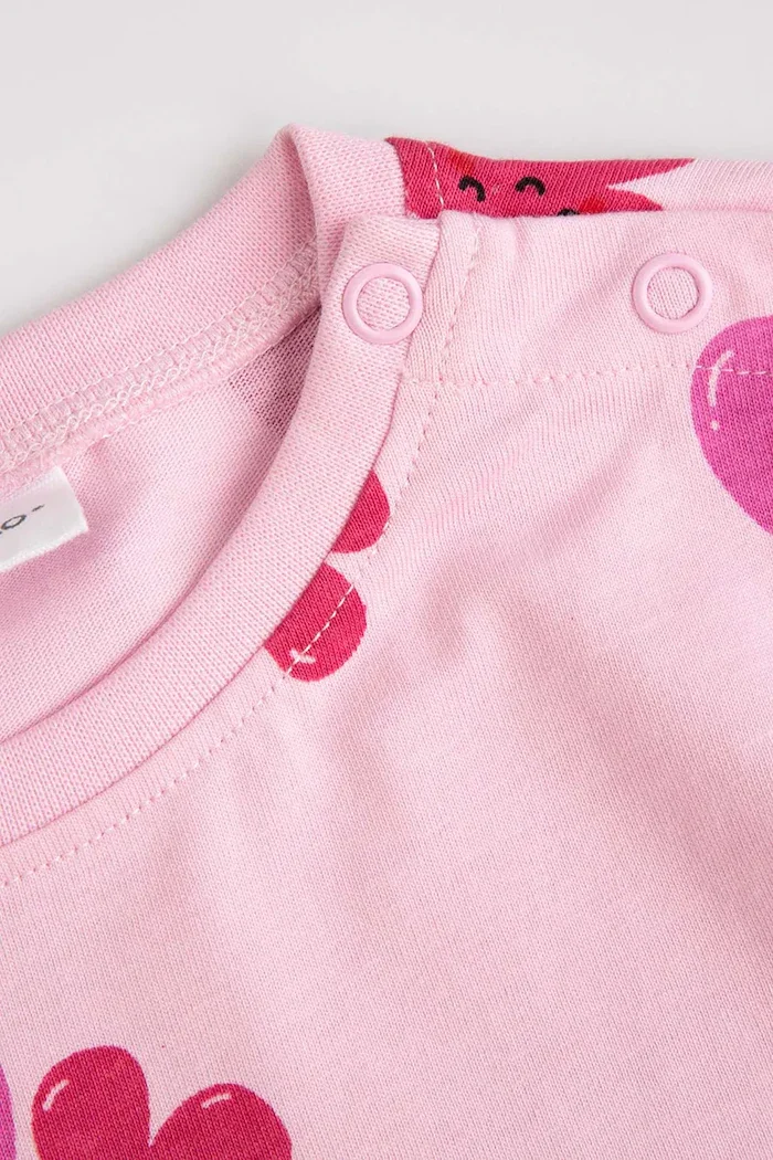 Coccodrillo пижама от две части за деца от памук розова PYJAMAS