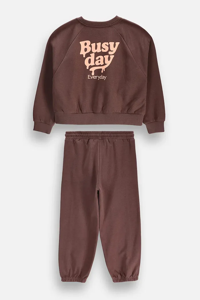 Coccodrillo спортен комплект анцуг за деца кафяв EVERYDAY GIRL A