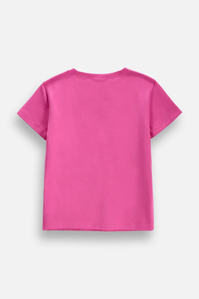 Coccodrillo тениска за деца от памук с еластан розова EVERYDAY GIRL A
