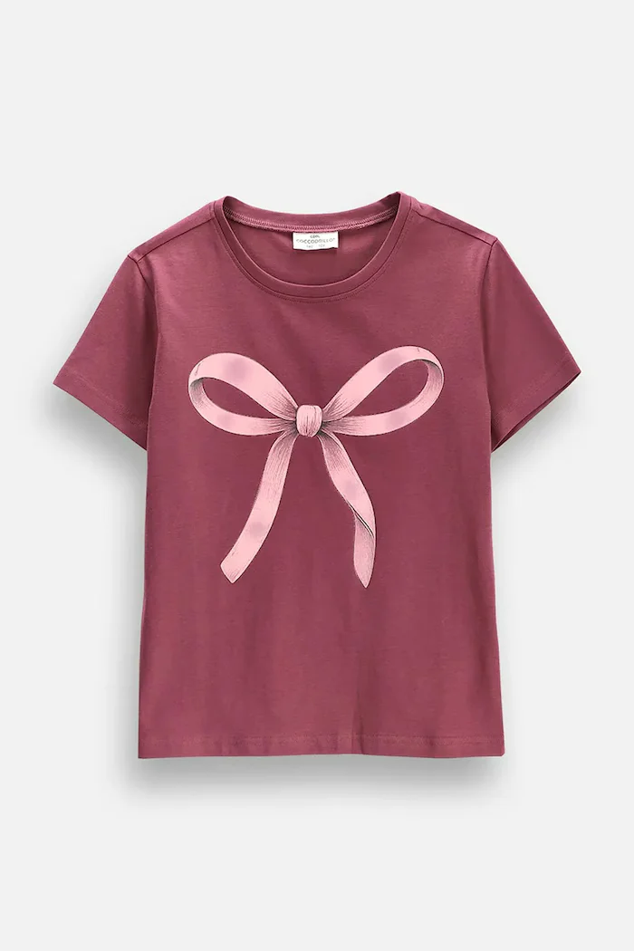 Coccodrillo тениска за деца от памук с еластан розова EVERYDAY GIRL A