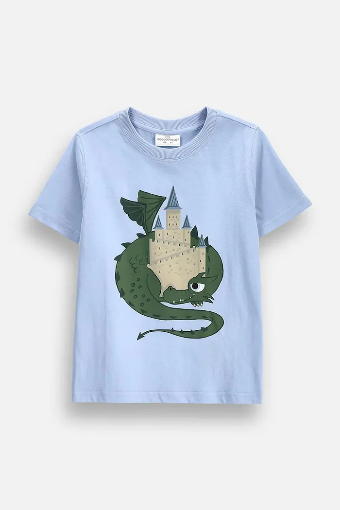 Coccodrillo тениска за деца от памук синя REBEL KNIGHT BOY KIDS