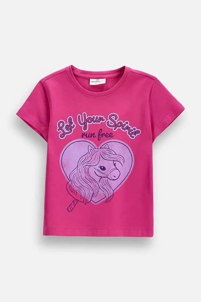 Coccodrillo тениска за деца от памук виолетова HOBBY PONNY GIRL KIDS
