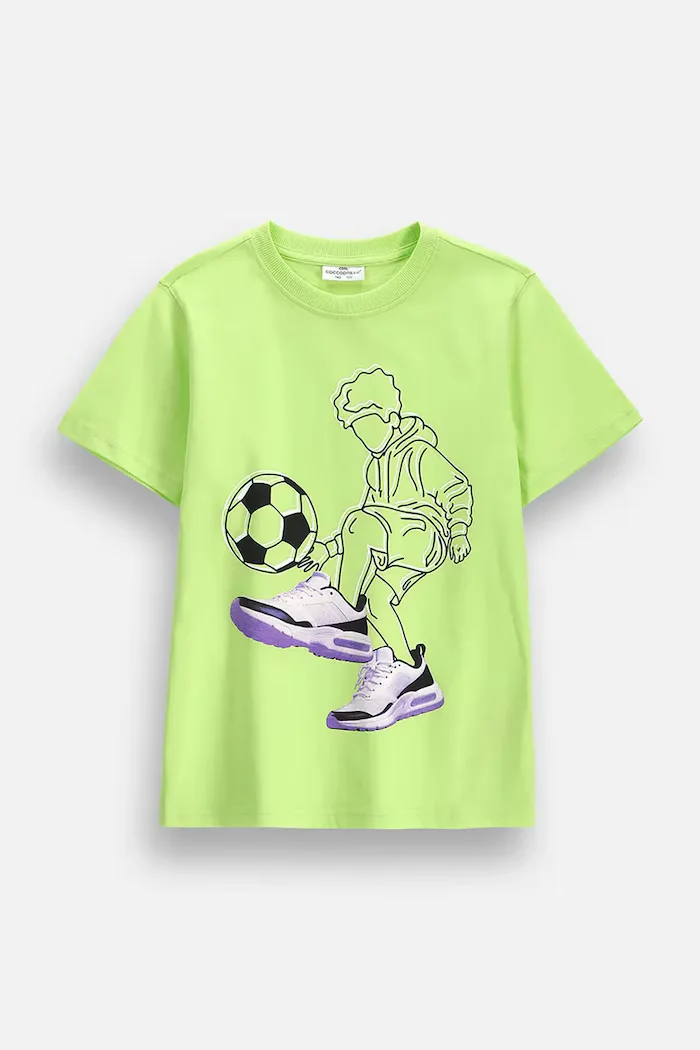 Coccodrillo тениска за деца от памук зелена EVERYDAY BOY A