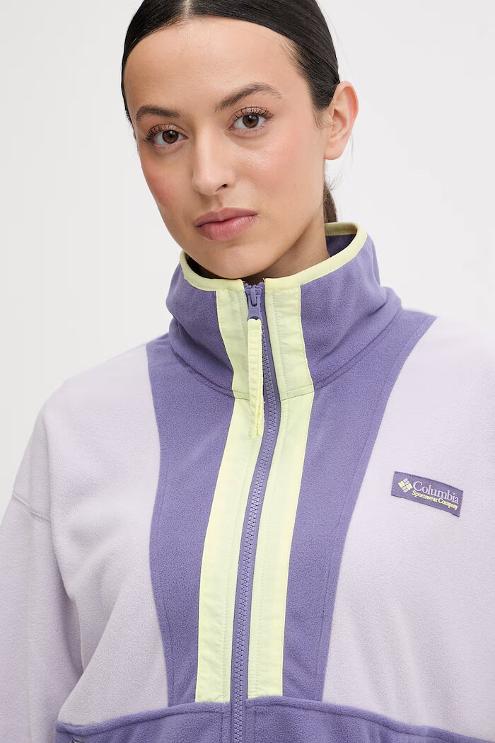 Columbia Поларен суичър Backbowl II FZ Fleece в черно с десен 2092163
