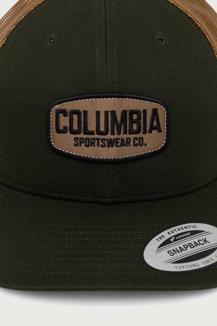 Columbia шапка trucker от памучна материя зелена 1652541