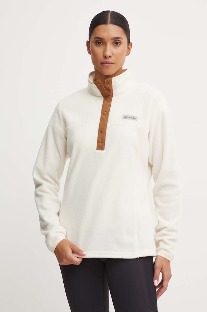 Columbia Спортен суичър Benton Springs в бежово с десен 2085651