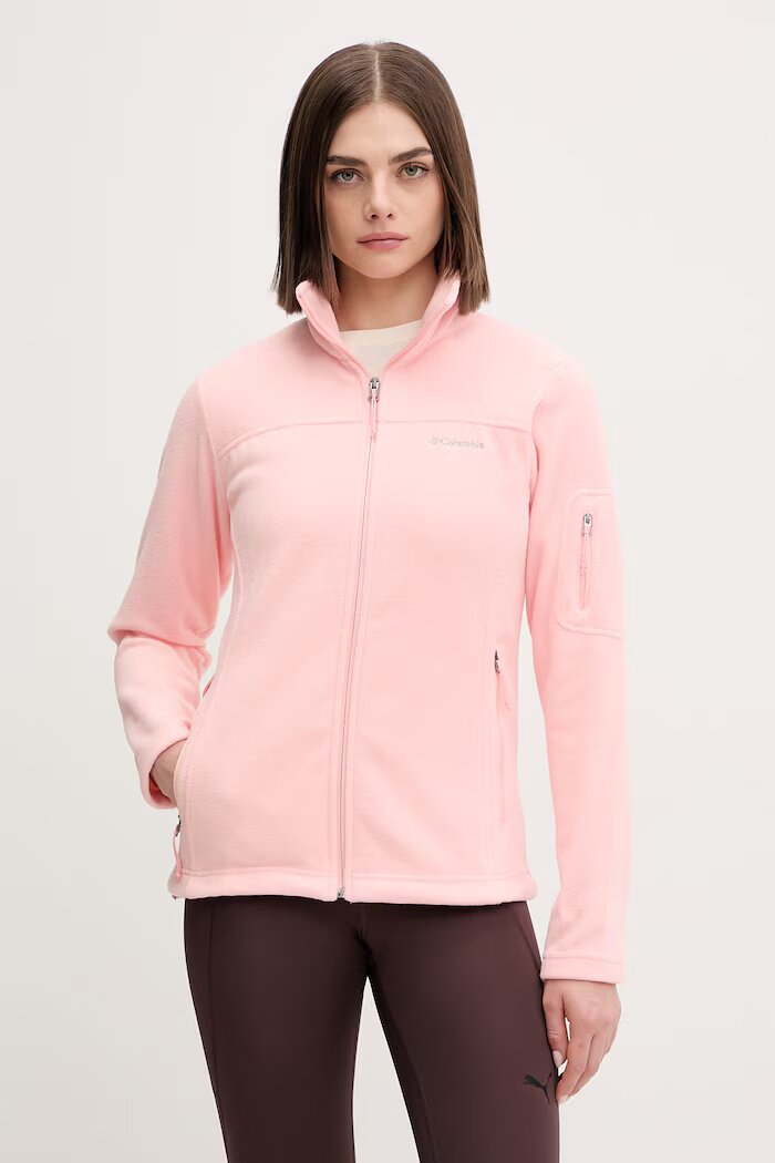 Columbia Спортен суичър Fast Trek II в червено с изчистен дизайн 1465351