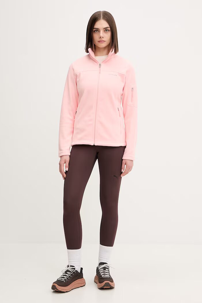 Columbia Спортен суичър Fast Trek II в червено с изчистен дизайн 1465351