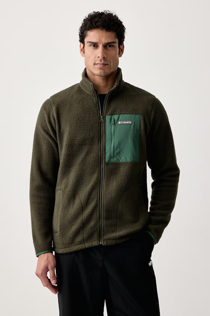 Columbia спортен суичър мъжки от полар Jasper зелен 2142421