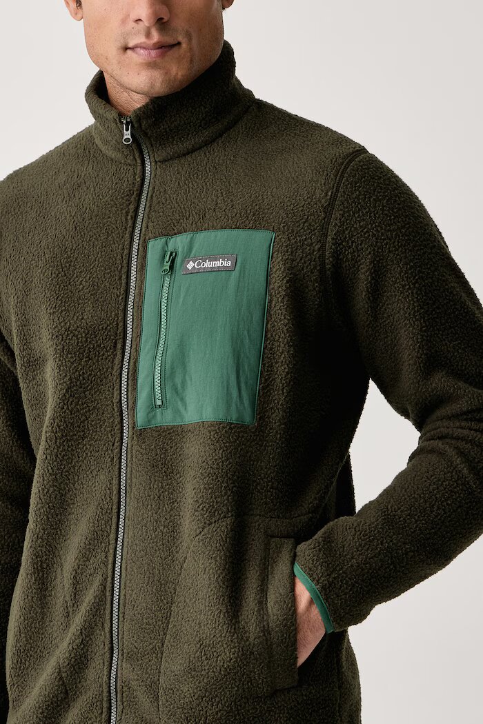 Columbia спортен суичър мъжки от полар Jasper зелен 2142421