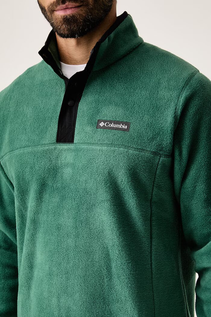 Columbia спортен суичър мъжки Steens Mountain Half Snap зелен 2097721