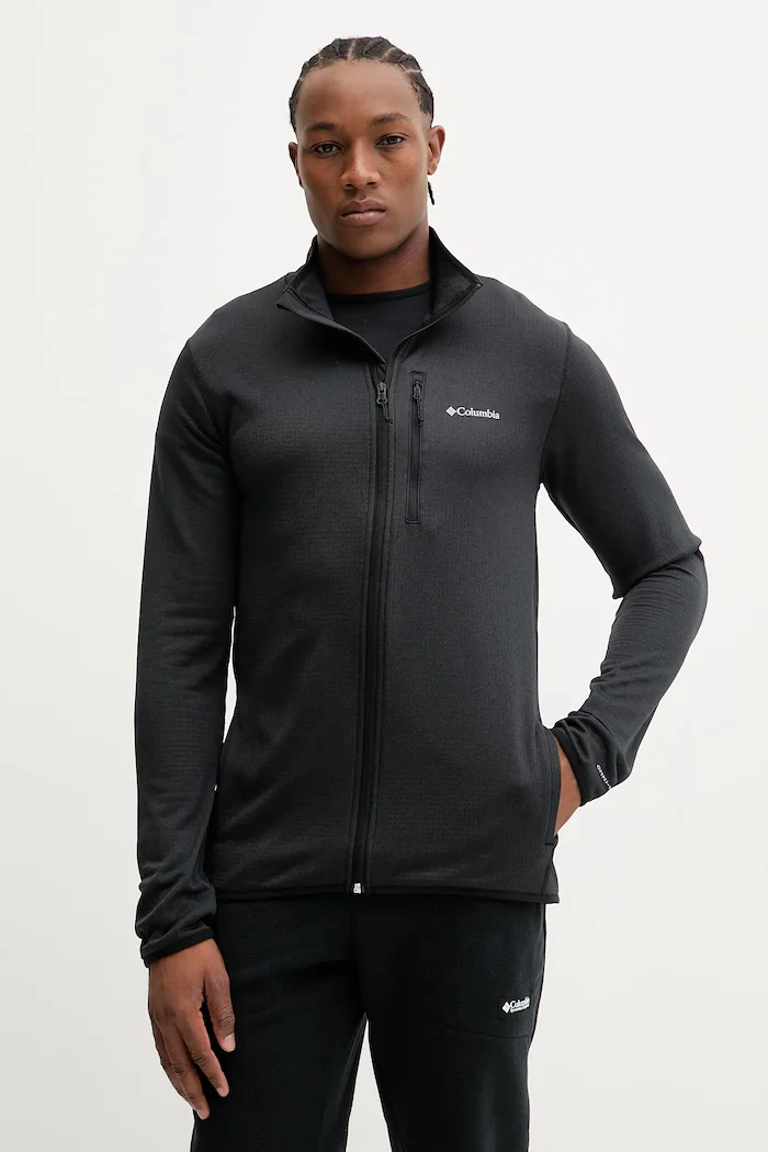Columbia Суичър за спортове на открито Essential Hike в черно с изчистен дизайн 2136841