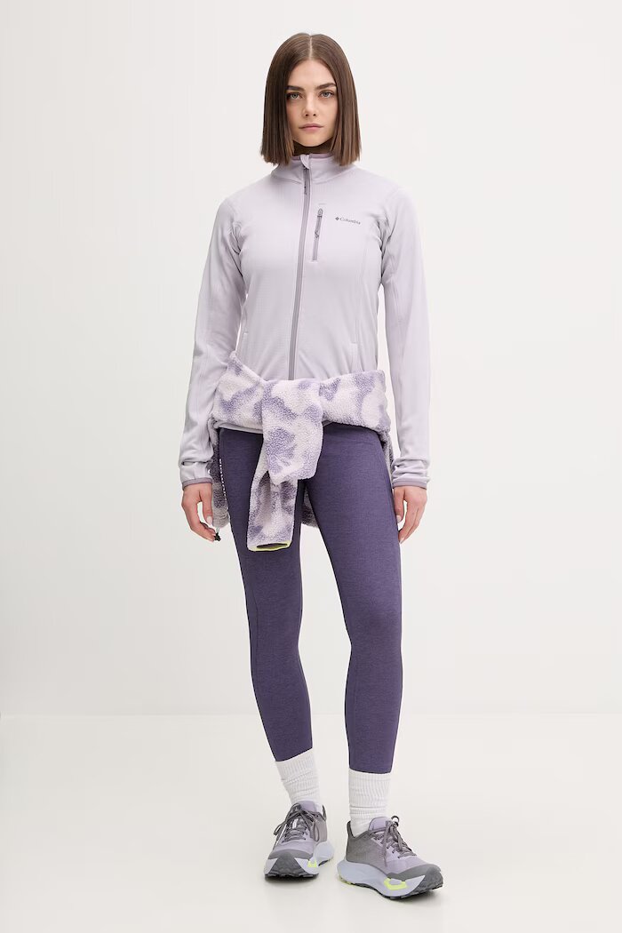 Columbia Суичър за спортове на открито Essential Hike в лилаво с принт 2136233