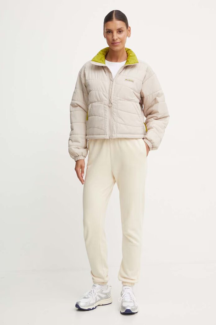 Columbia Яке Wallowa Insulated в сиво преходен модел с уголемена кройка 2090751