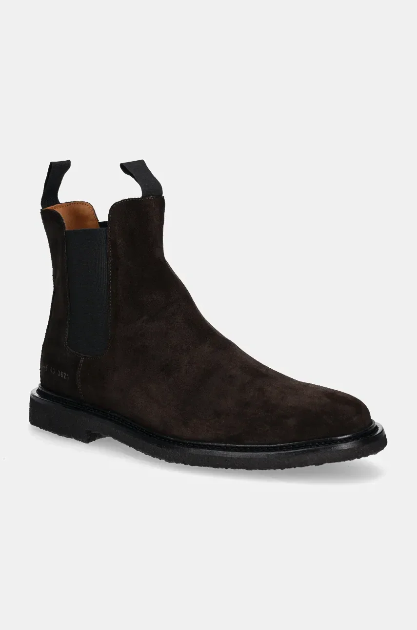 Common Projects Велурени боти челси Chelsea in Waxed Suede