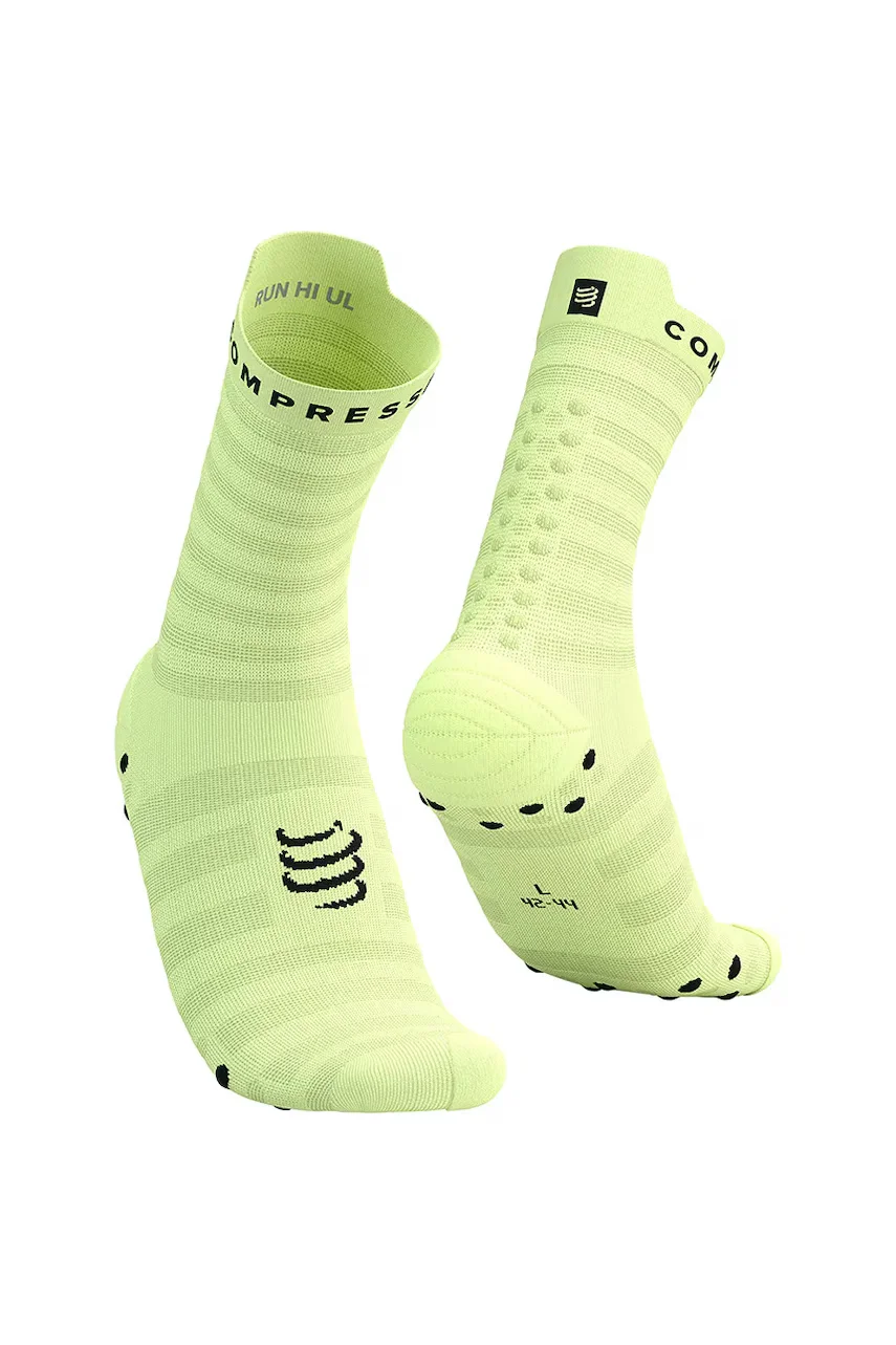 Compressport Чорапи Pro Racing Socks v4.0 Ultralight Run High - White/Alloy
