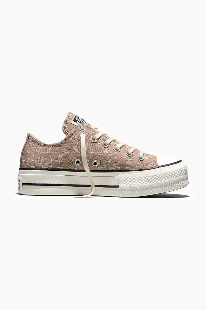 Converse Chuck Taylor All Star Lift OX ниски кецове дамски бежови ниски A22398C