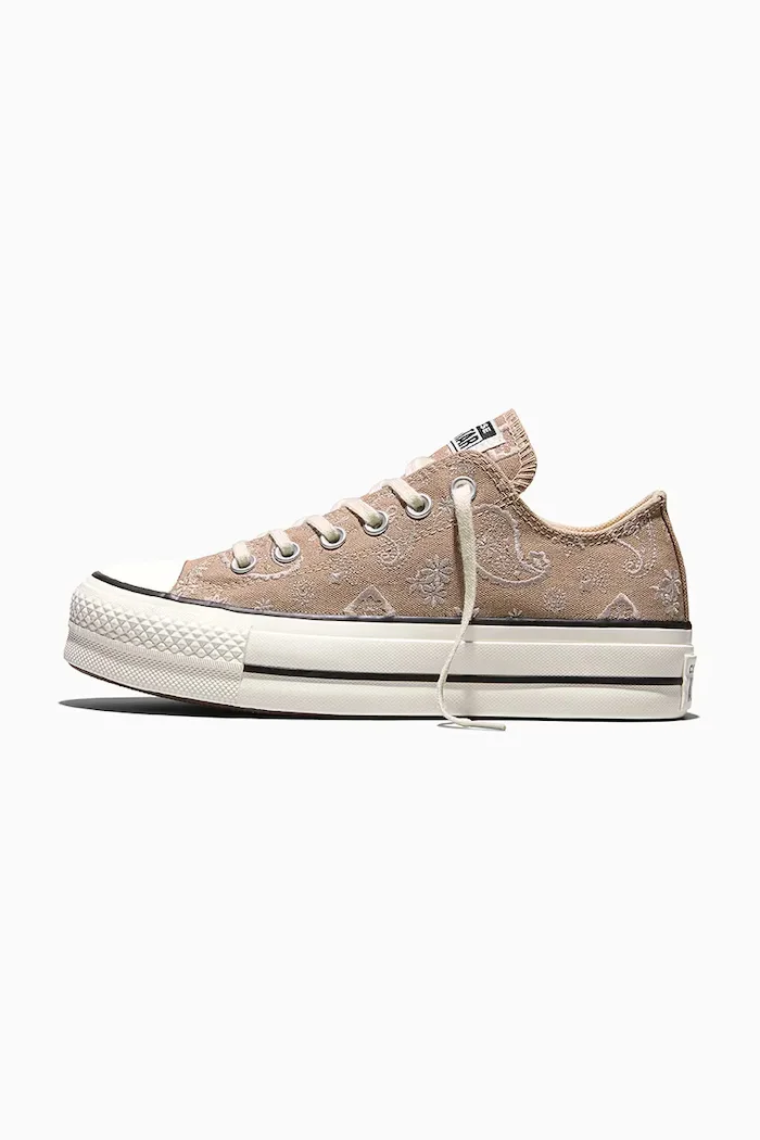 Converse Chuck Taylor All Star Lift OX ниски кецове дамски бежови ниски A22398C