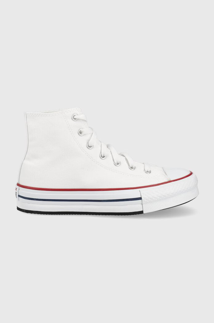Converse Детски високи кецове Chuck Taylor All Star Lift в бяло