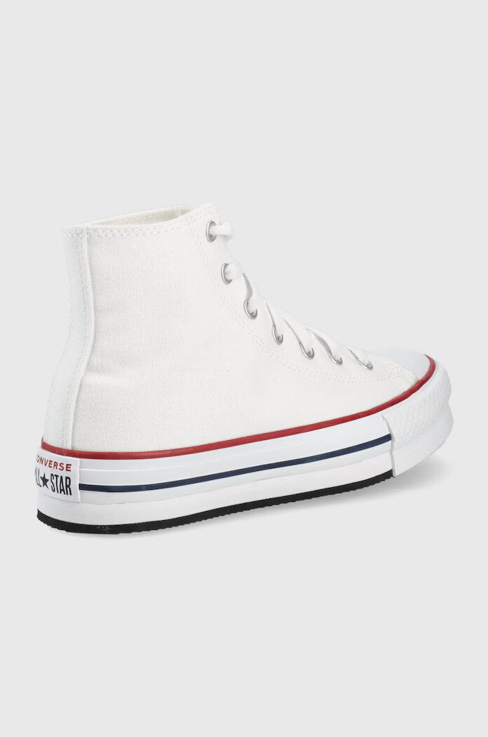 Converse Детски високи кецове Chuck Taylor All Star Lift в бяло