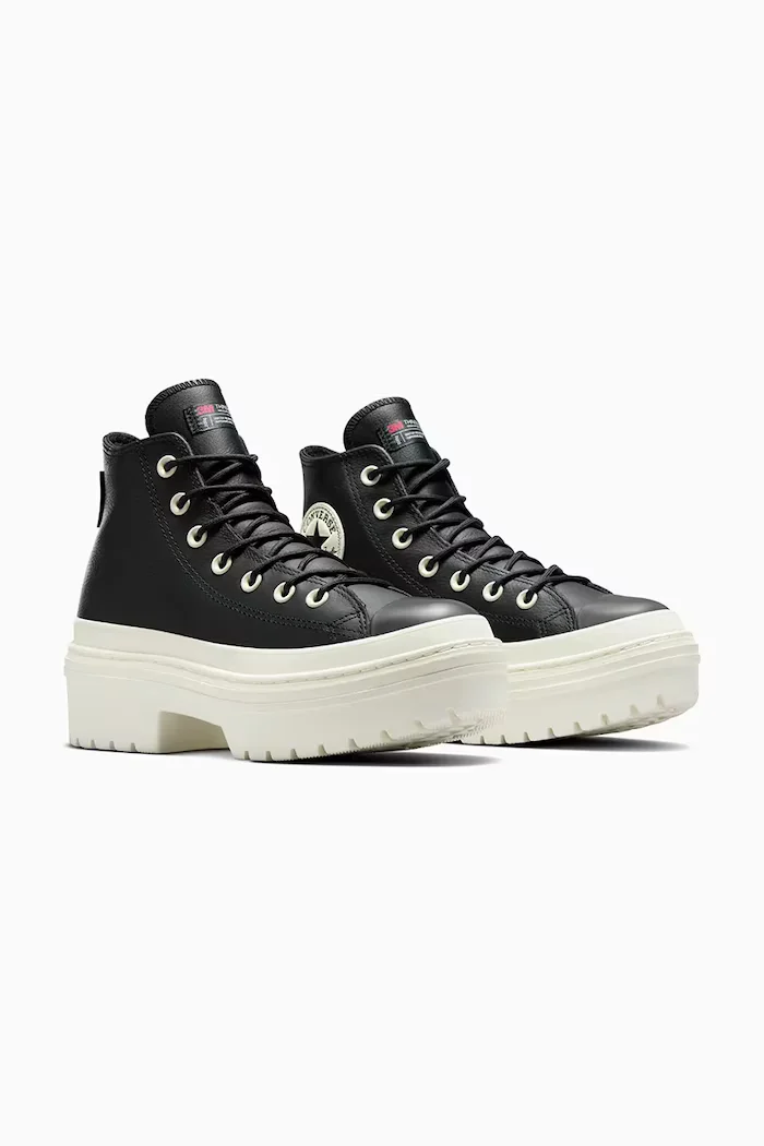 Converse Кожени кецове Chuck Taylor All Star Lugged Heel в черно A12328C