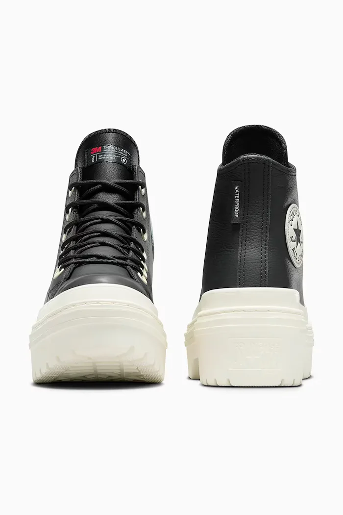 Converse Кожени кецове Chuck Taylor All Star Lugged Heel в черно A12328C