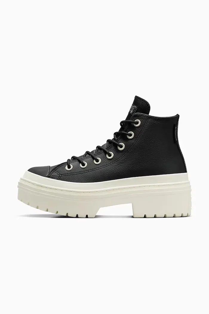 Converse Кожени кецове Chuck Taylor All Star Lugged Heel в черно A12328C