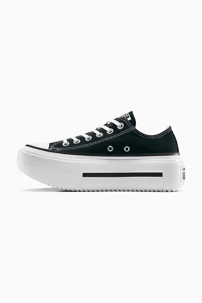 Converse Ниски кецове Chuck Taylor All Star Lift Double Stack в черно A15490C