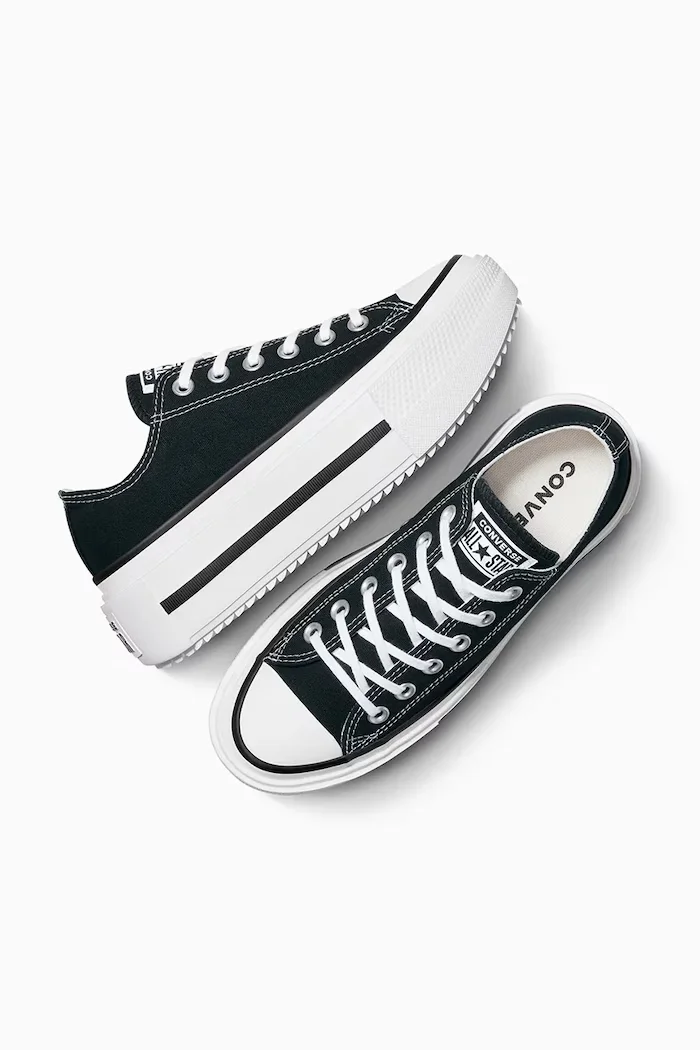 Converse Ниски кецове Chuck Taylor All Star Lift Double Stack в черно A15490C