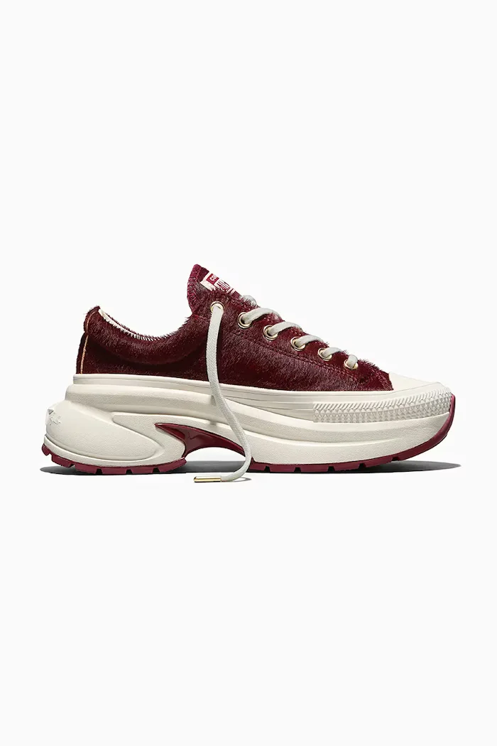 Converse Run Star Crush Pony Hair ниски кецове дамски бордо ниска A22399C