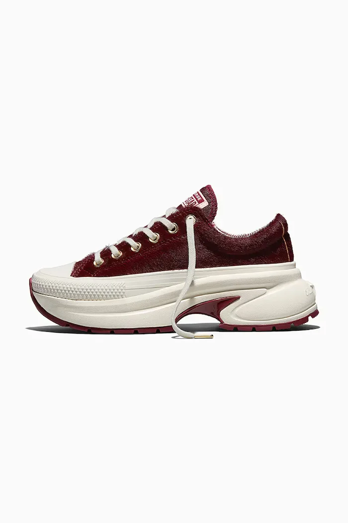 Converse Run Star Crush Pony Hair ниски кецове дамски бордо ниска A22399C