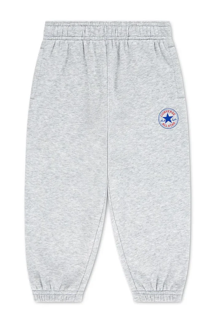 Converse спортен панталон за деца с памук сив със стандартна талия 9CJ626