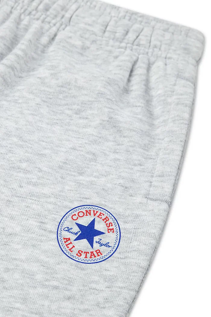 Converse спортен панталон за деца с памук сив със стандартна талия 9CJ626