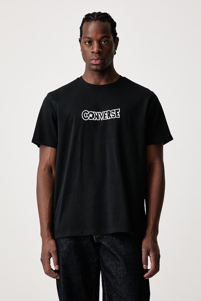Converse тениска мъжка от памук x Dragon Ball Z черна CVM6T637