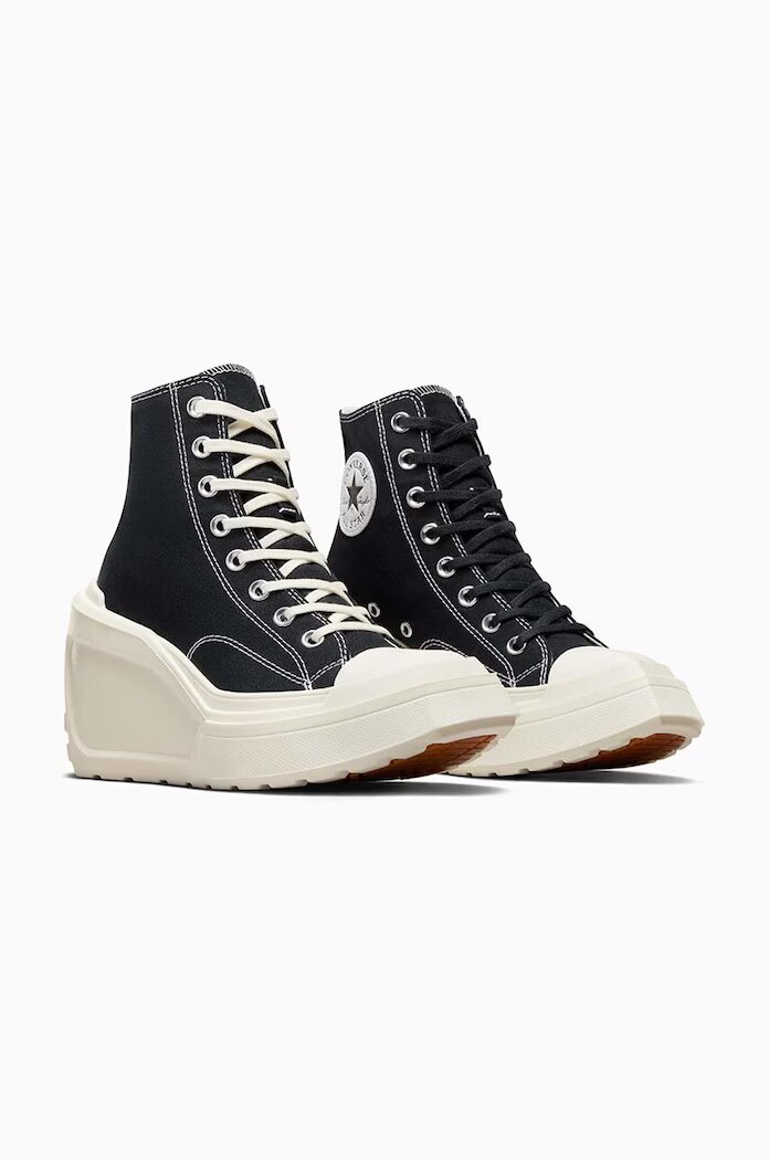 Converse Високи кецове Chuck 70 De Luxe Wedge в черно A06478C