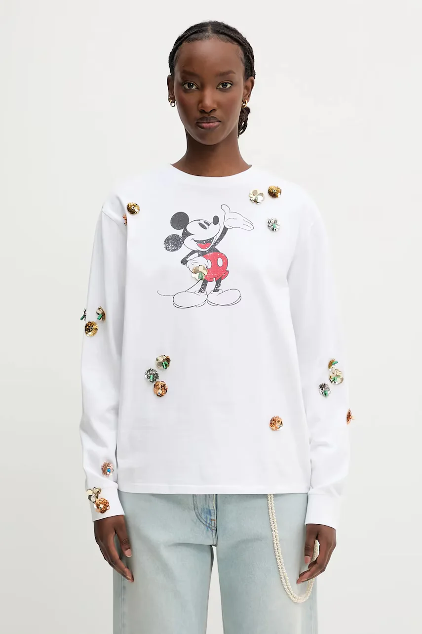 coperni Памучна блуза с дълги ръкави x Disney Mickey Long-Sleeved