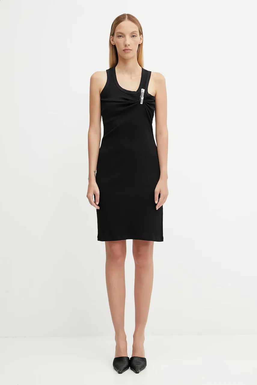 coperni Памучна рокля Washing Clip Rib Dress