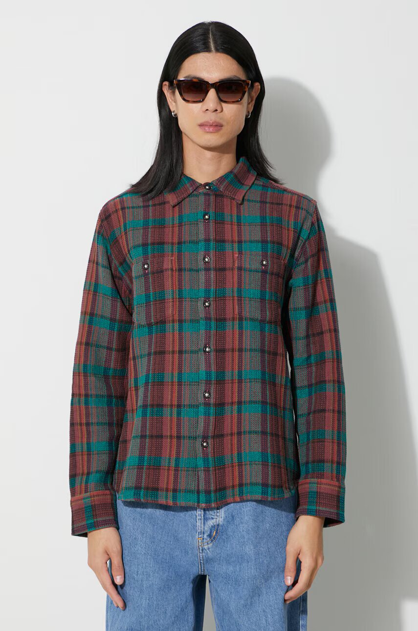 Corridor Памучна риза Ruby Waffle Madras LS